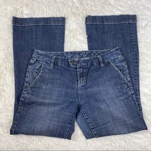The Limited Y2K Denim 917 Flare Jeans Blue Medium Wash Size 8 Short